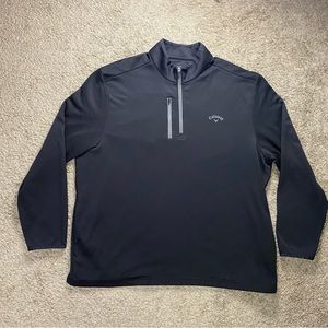 Callaway Golf Sweater Mens Size 2XL 1/4 Zip Long Sleeve Golf Pullover Mock Neck